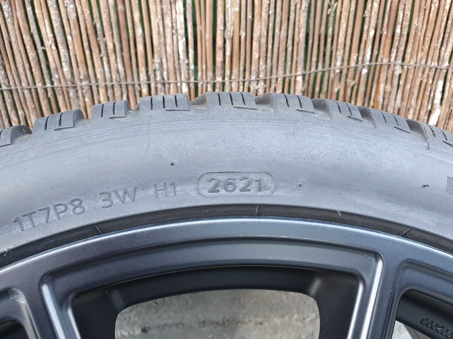 4x Koła 19-stki Audi A5 Brock 255/35/19 Hankook 7,5m 2021r czarny mat!