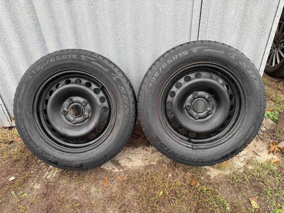 Два колеса по цене дисков. Диски 15" 5x112, резина Sunwide 195/65/15