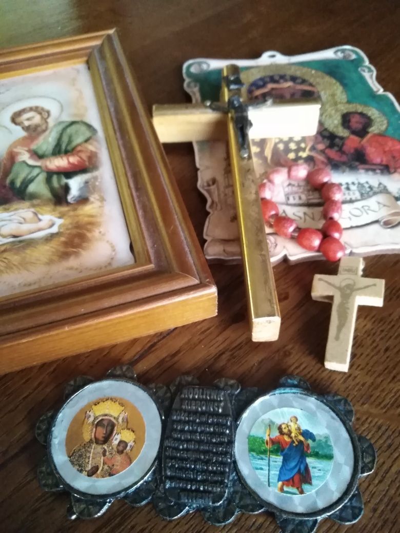 Dewocjonalia obrazki krzyże św Krzysztof Matka Boska