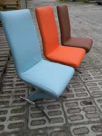Krzesło krzesła fotel fotele kolorowe tapicerowane chrom