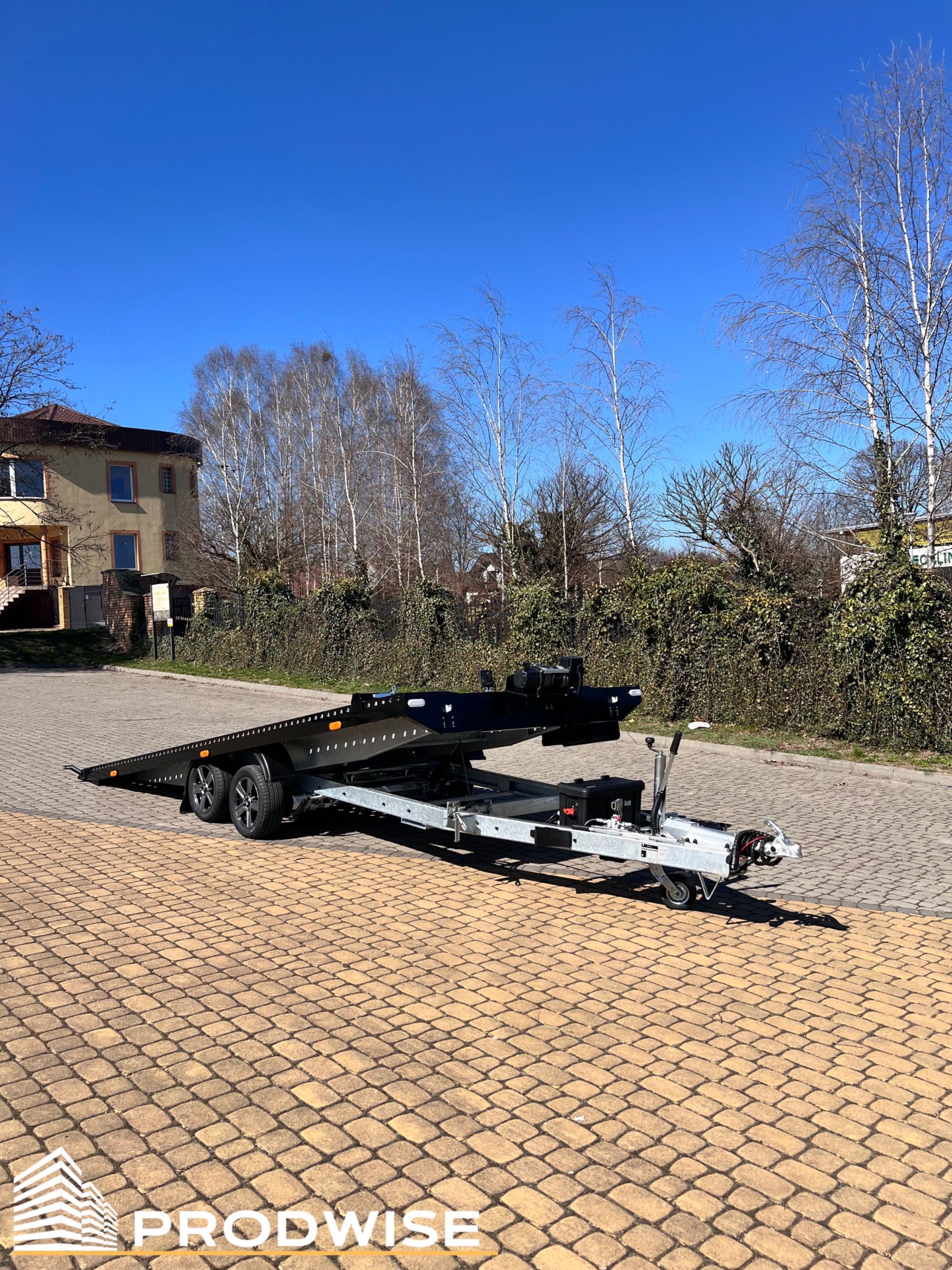 Laweta przyczepa hydrauliczna (manualna) 5m x 2,1m (różne wymiary)