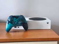 xbox series s + niebieski customowy pad z pakietem do gier