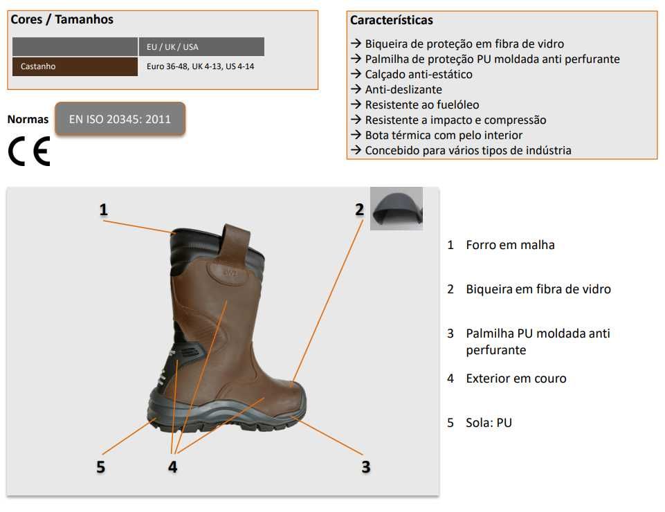 68.90€ BOTA DE SEGURANÇA, RIGGER S3.