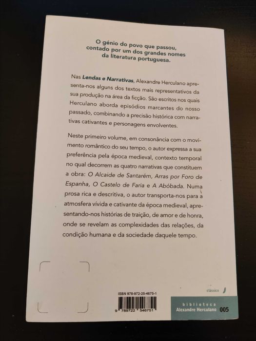 "Lendas e Narrativas - Tomo I" de Alexandre Herculano