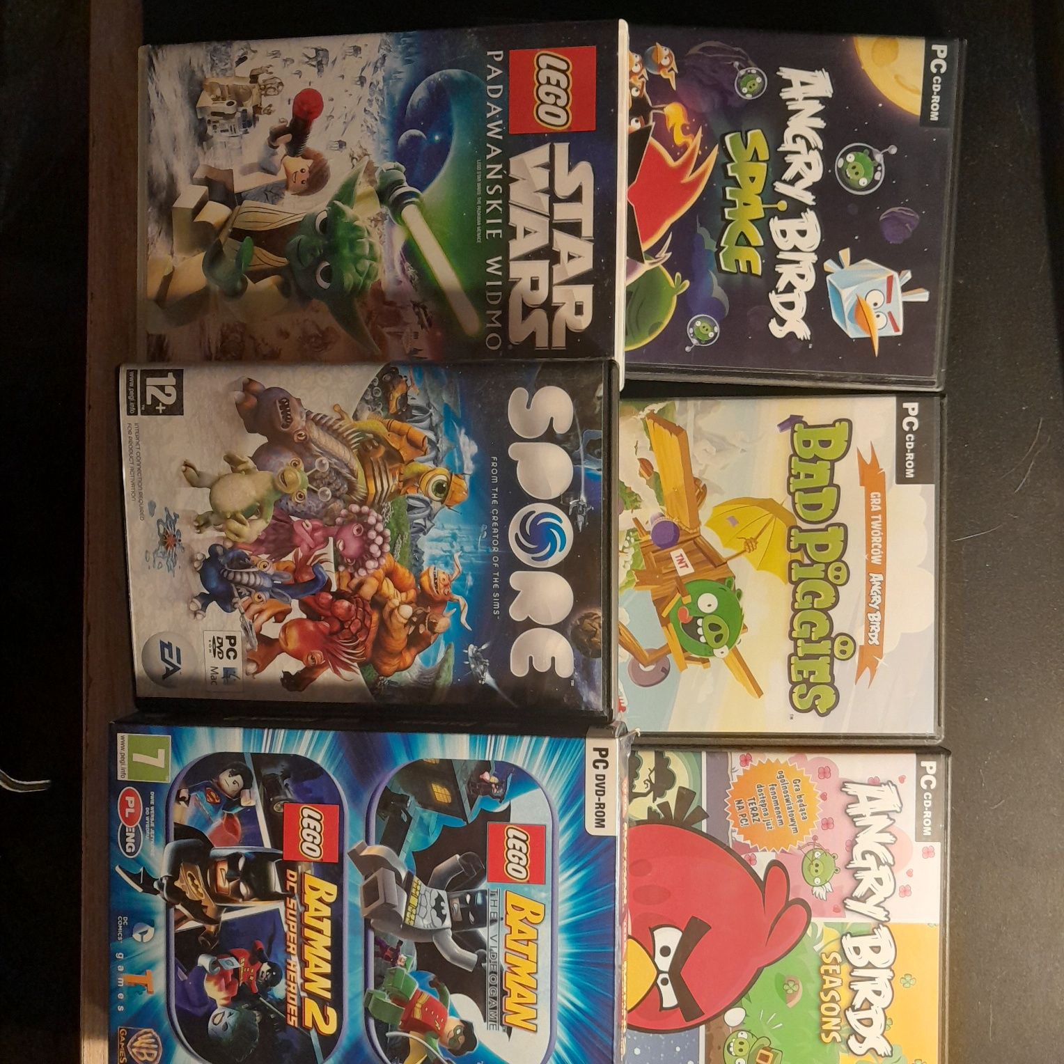 Gry na Windows angry birds, spore, i lego