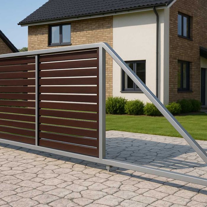 Уличные распашные/откатные ворота жалюзи — производство и доставка