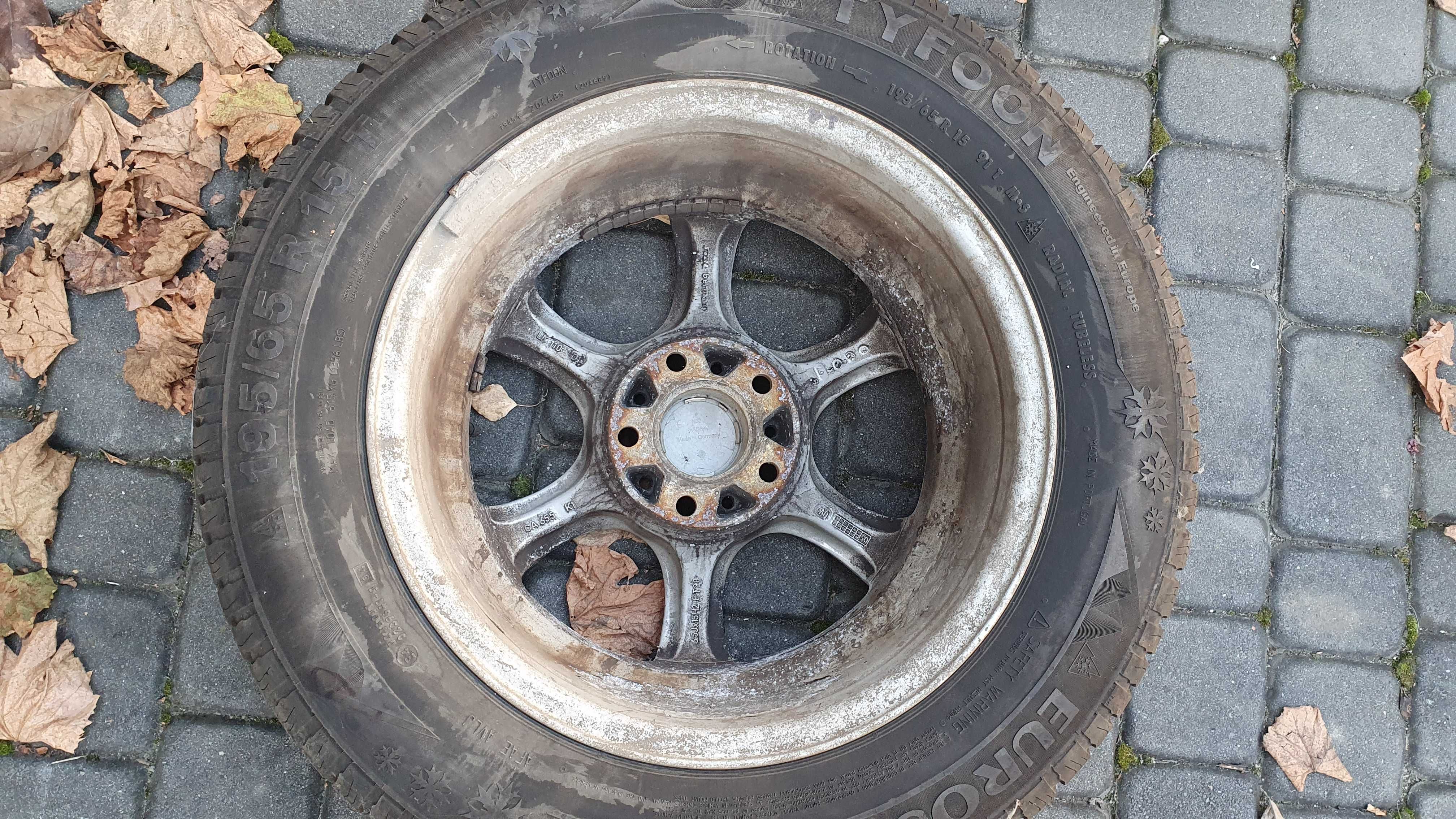 Koła 15", felgi aluminiowe, Opel, 5x110, z oponami 195/65 R15