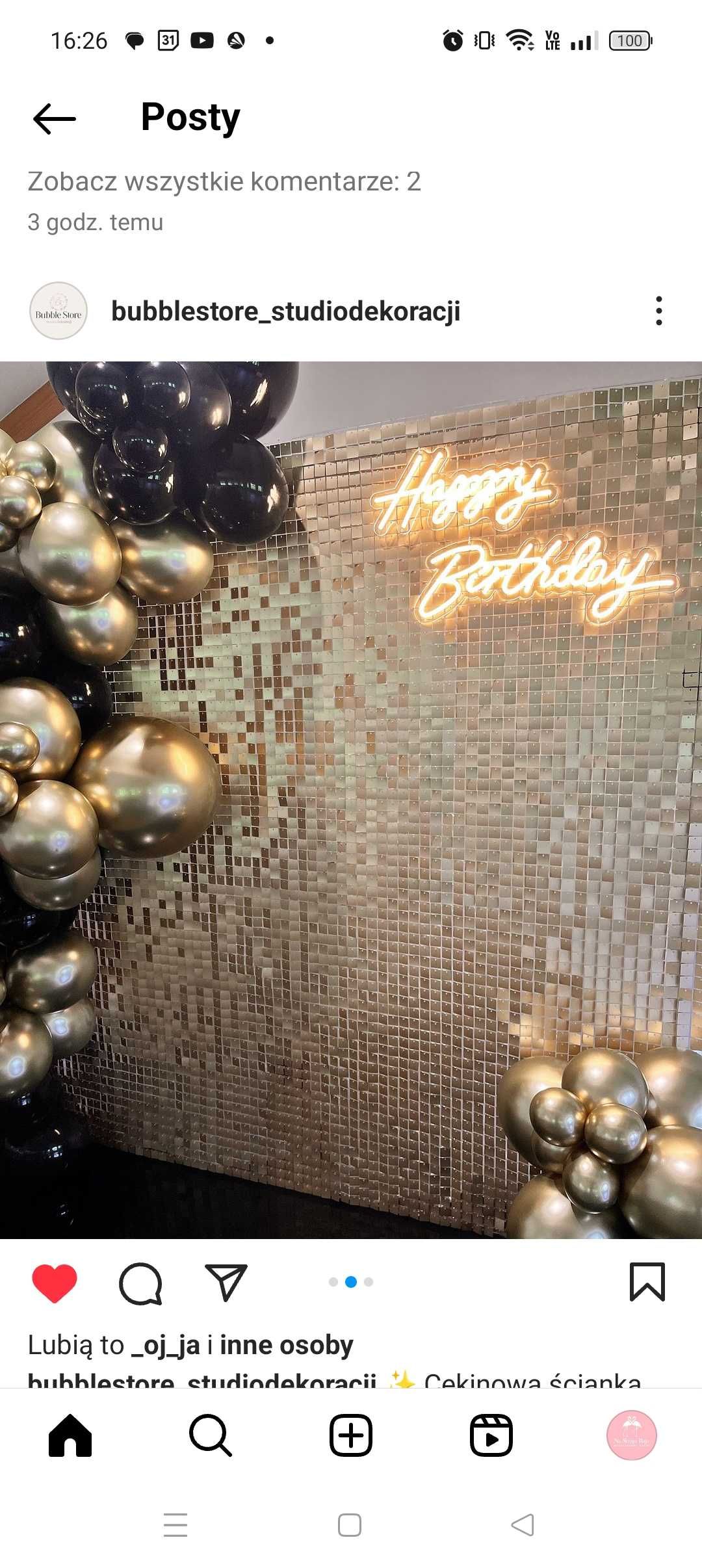 Happy Birthday napis neon Na skraju raju przyjęcie urodziny dekoracje