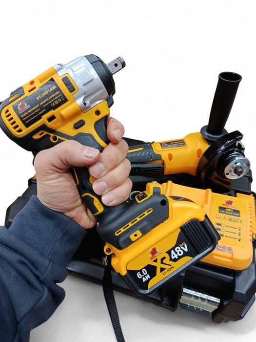 Zestaw Klucz udarowy + kątówka akumulatorowa MEISTER - NOWE  gwarancja