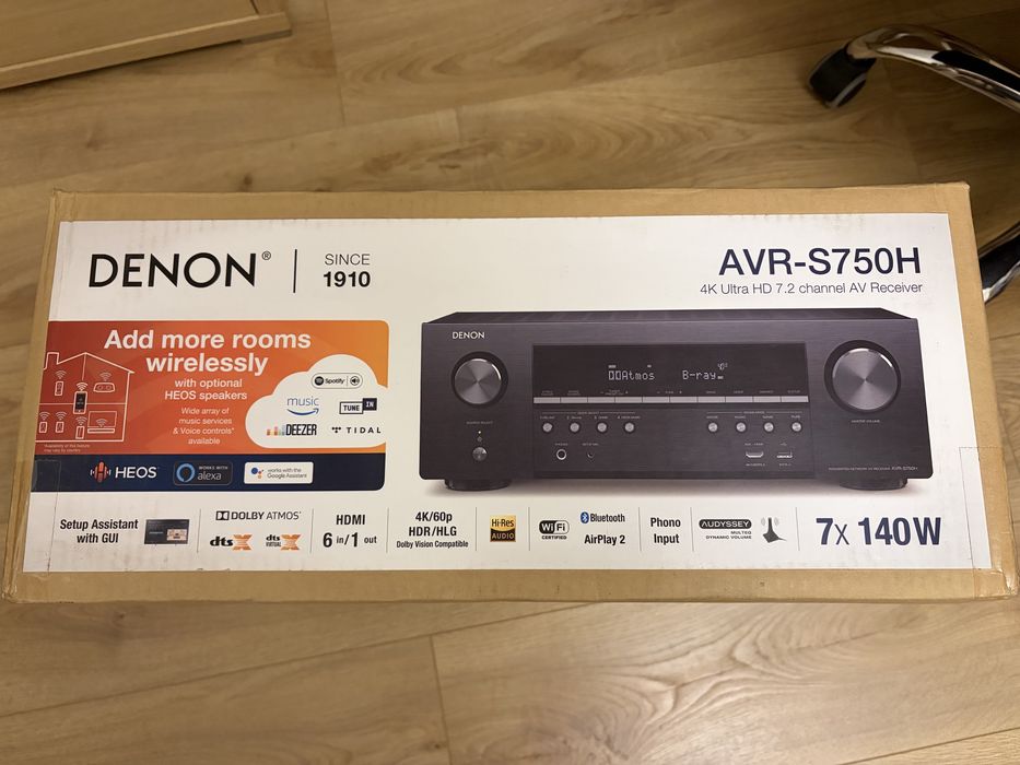 Amplituner Denon AVR-S750H – stan idealny!