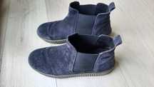 Buty gabor ankle boot 38,5 skóra styblety granatowe + wkladki