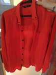 Koszula kolor czerwień Cropp slim fit nowa s, m L