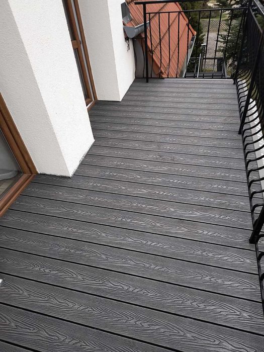 Deska kompozytowa 3D PREMIUM szczotkowana wzór drewna kolor Szary