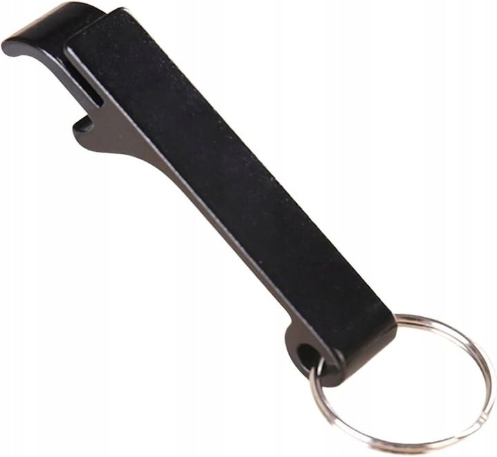 Otwieracz do Butelek Uniwersalny Brelok Aluminium Czarny Klasyczny