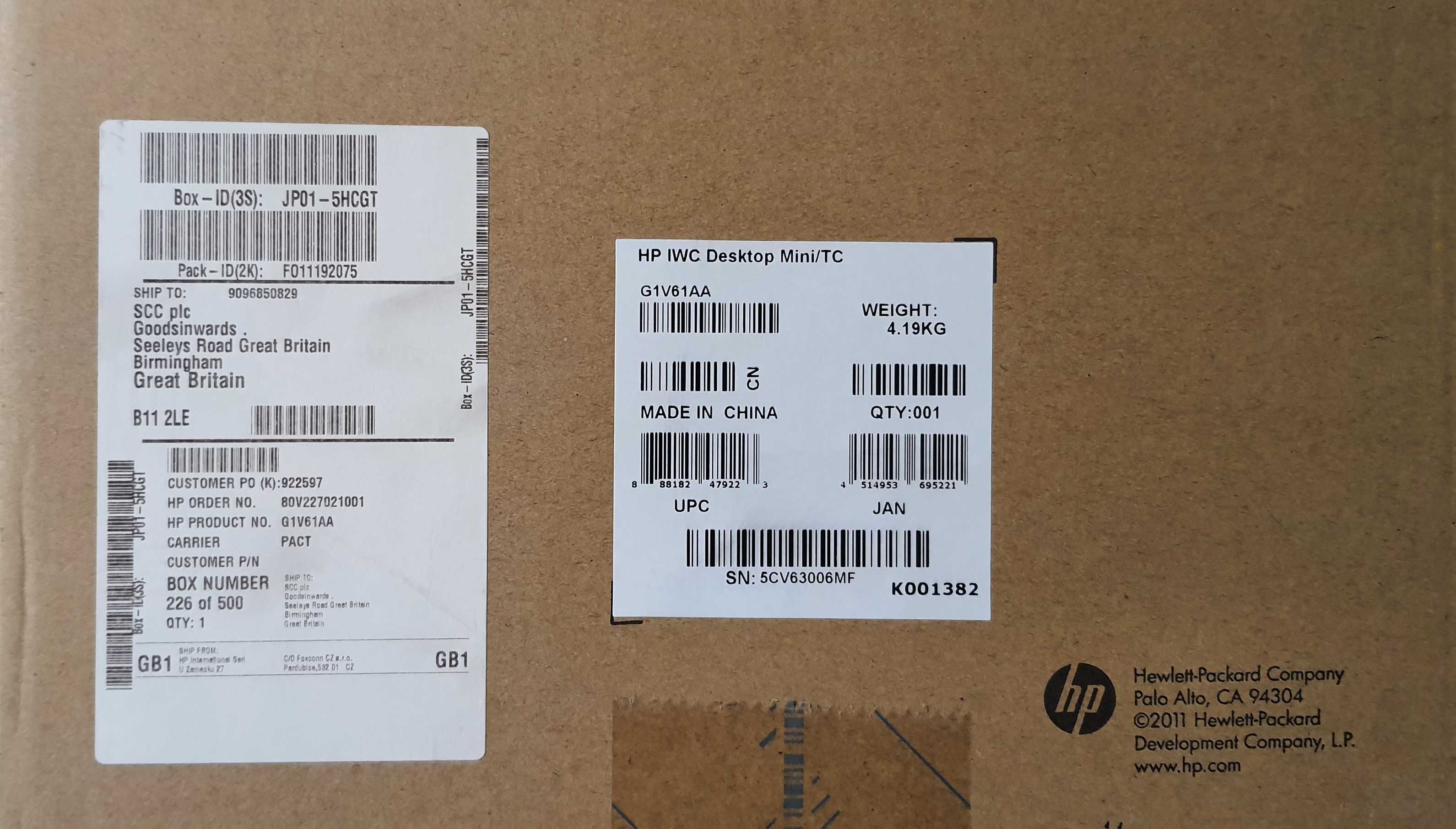 HP Stojak biurkowy na Desktop Mini / Thin Client (G1V61AA)