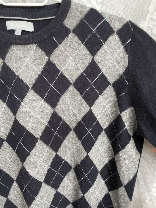 Чоловічий светр з ромбами 100% кашемір