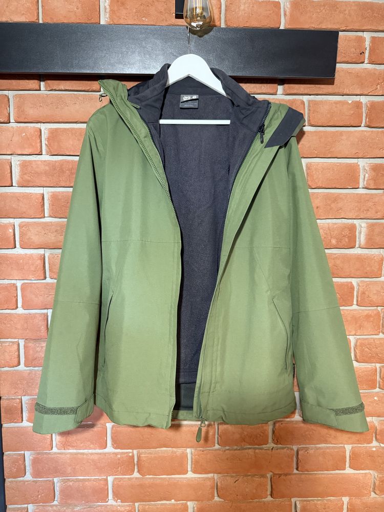 Kurtka Outdoor Jack Wolfskin rozm. M Khaki Meska z Polarem