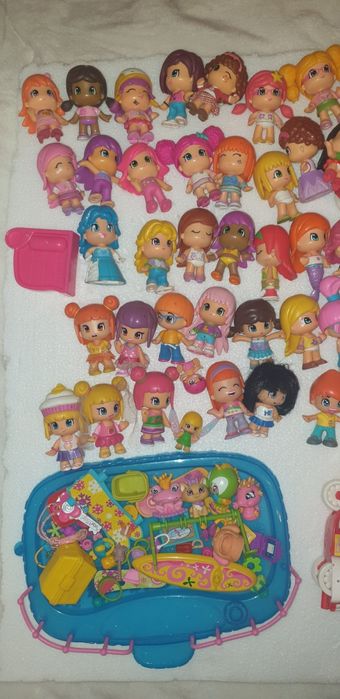Grande lote de pinypons com muitos acessórios