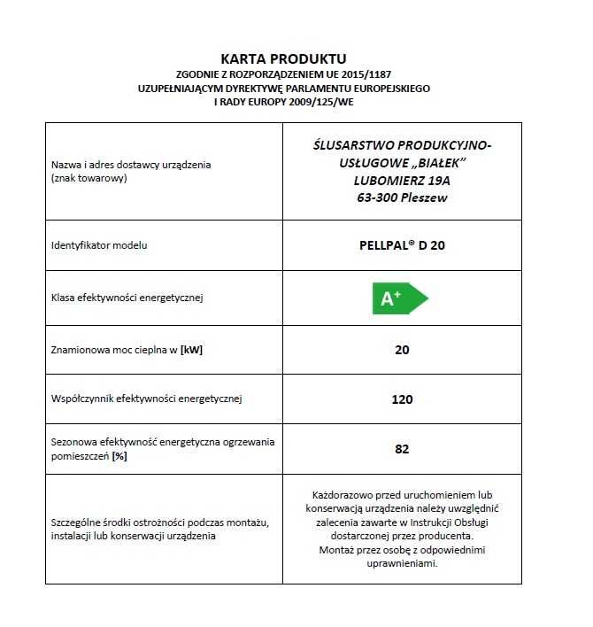 Kocioł na drewno PELLPAL D 20KW 160 - 200m2 5klasa drewno węgiel