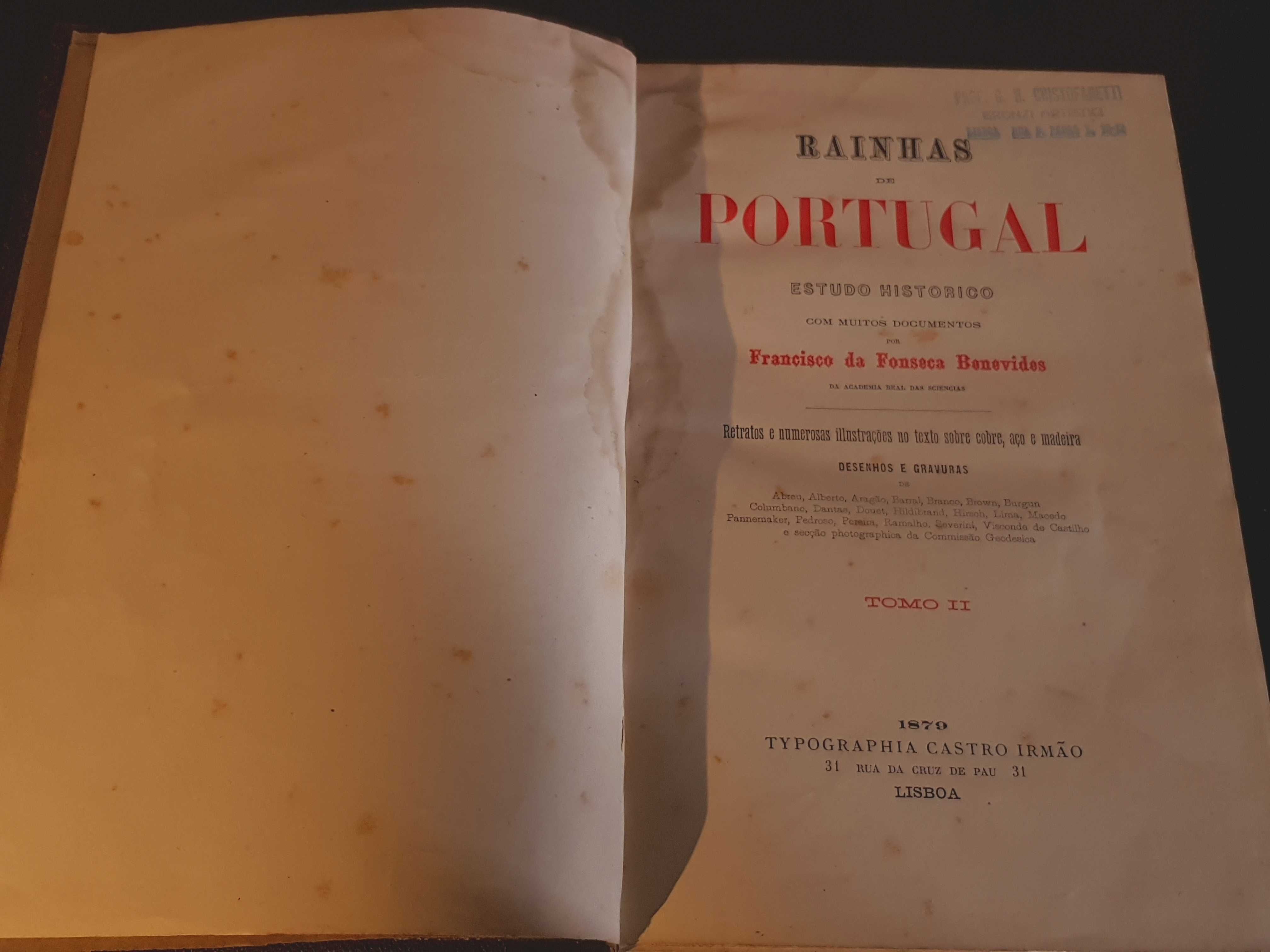 [Dedicatória Autor] Rainhas de Portugal - Francisco da F. Benevides
