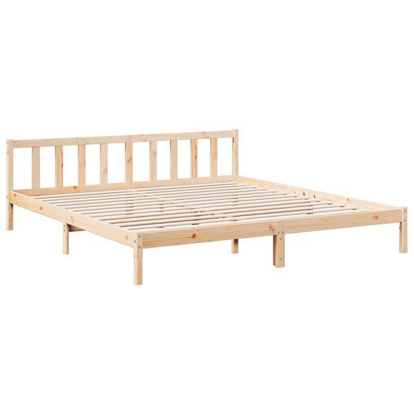 vidaXL Dłuższe łóżko bez materaca, 180x220 cm, lite drewno sosnowe