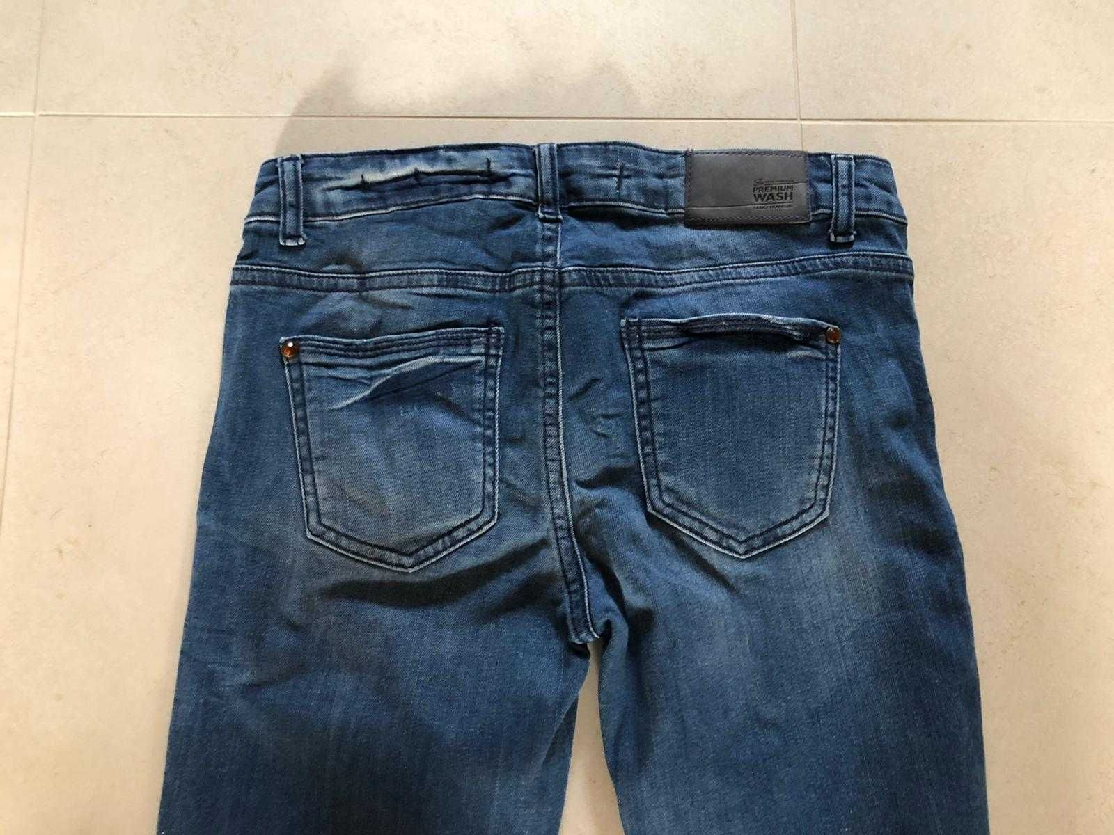 Spodnie jeans niebieskie rurki Zara rozm. 36 stan idealny cekiny