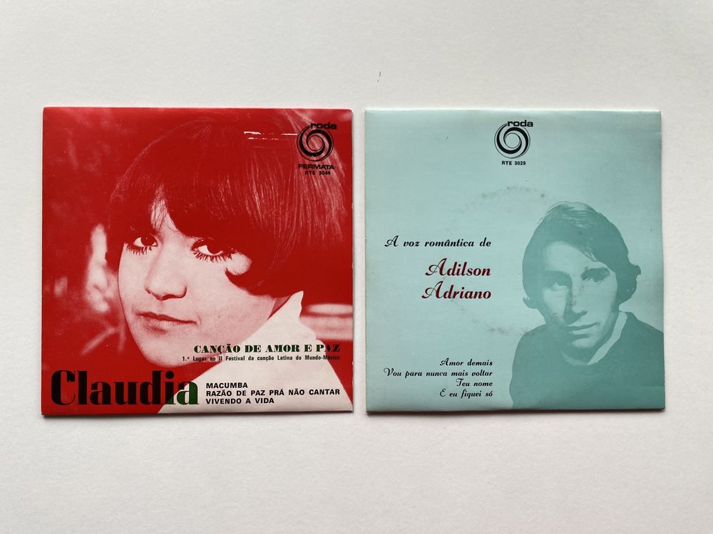 Discos de vinil Claudia e Adilson Adriano