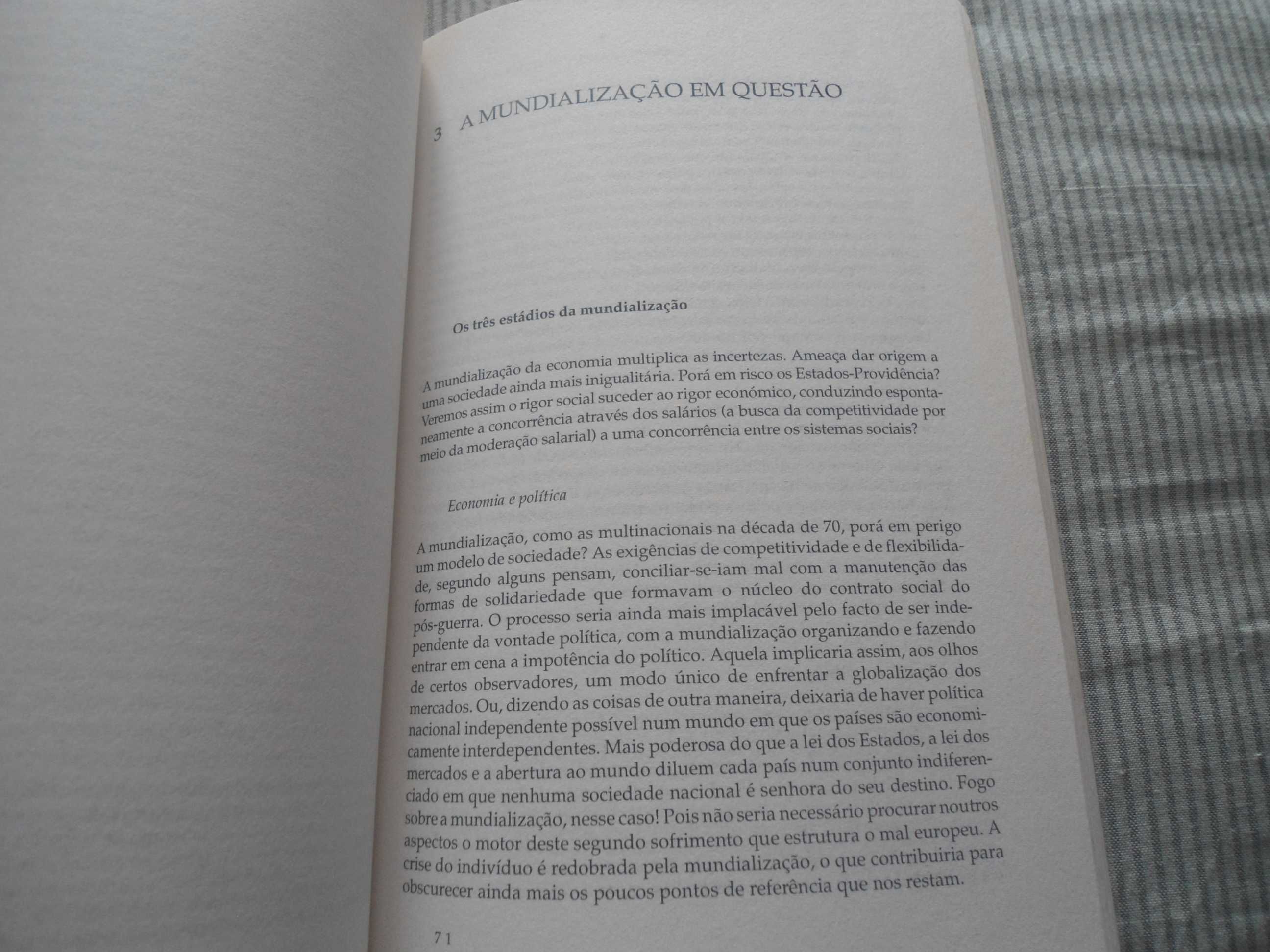 A Nova Era das desigualdades por Jean Paul Fitoussi-Pierre Rosanvallon