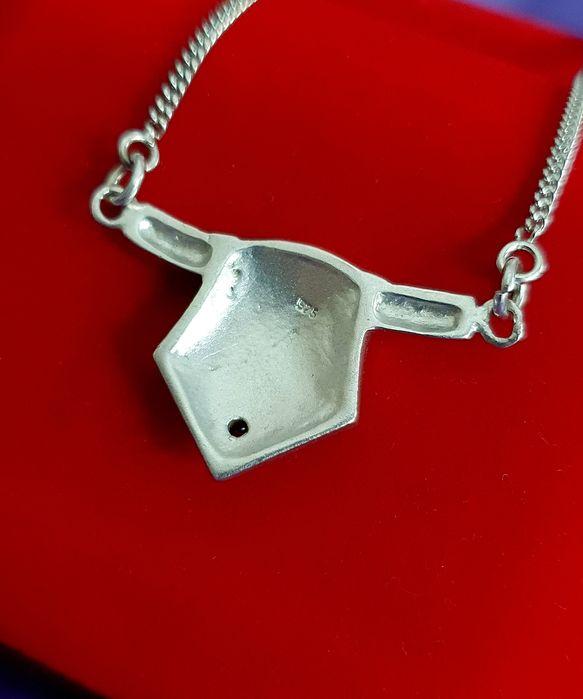 Naszyjnik Modernistyczny srebro 925 złocenie