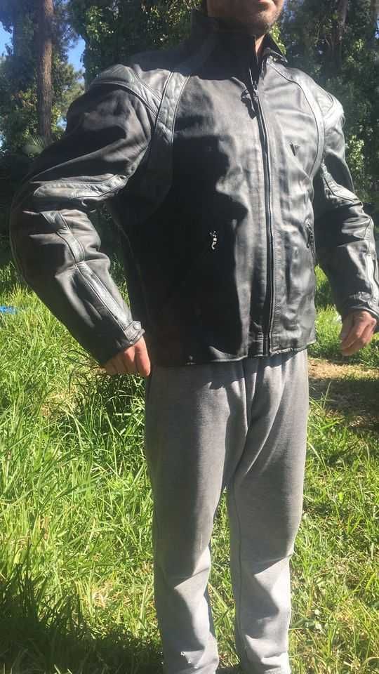 casaco de mota em pele Dainese