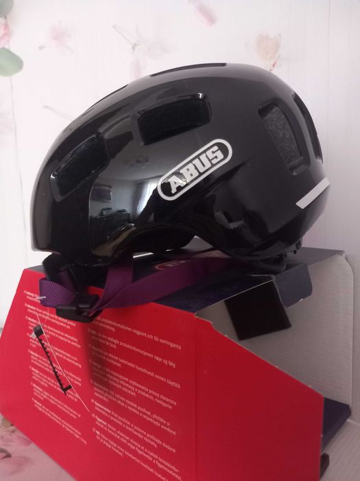Kask rowerowy dziecięcy ABUS Youn-I 2.0 black violet 48-54 cm (S)