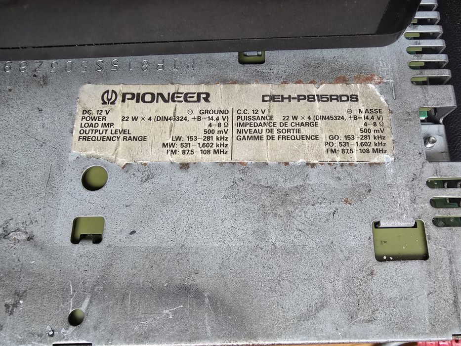 Fajny zestawik Pioneer Deh-P815RDS + DEQ-P800