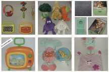 Peluches, televisão musical, caixa musical e/ou jogos musicais...