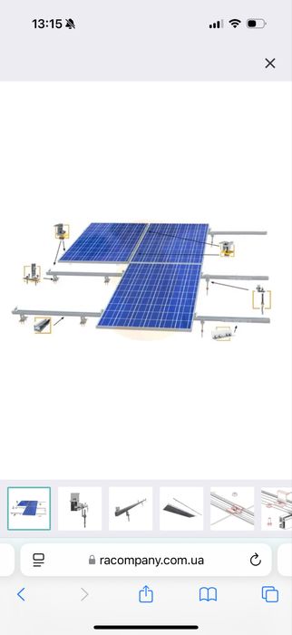 Комплект кріплень сонячних панелей