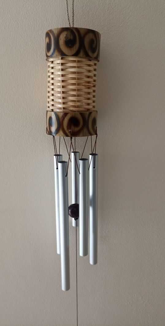 Gong wietrzny drewno metal dzwonek 80 cm Indonezja
