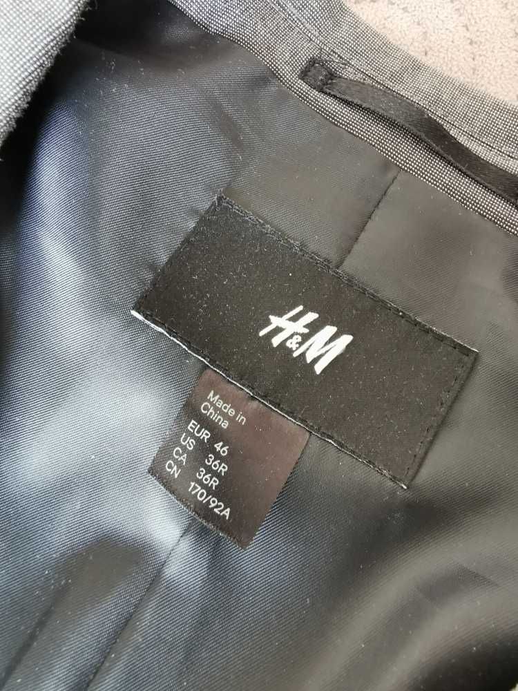 Marynarka męska popielata HM H&M rozmiar 46