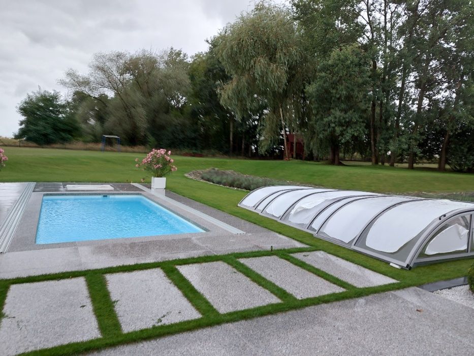 BASEN Ogrodowy HERKULES 8.5x3.7x1.55 Montaż Kompleksowy z materiałami