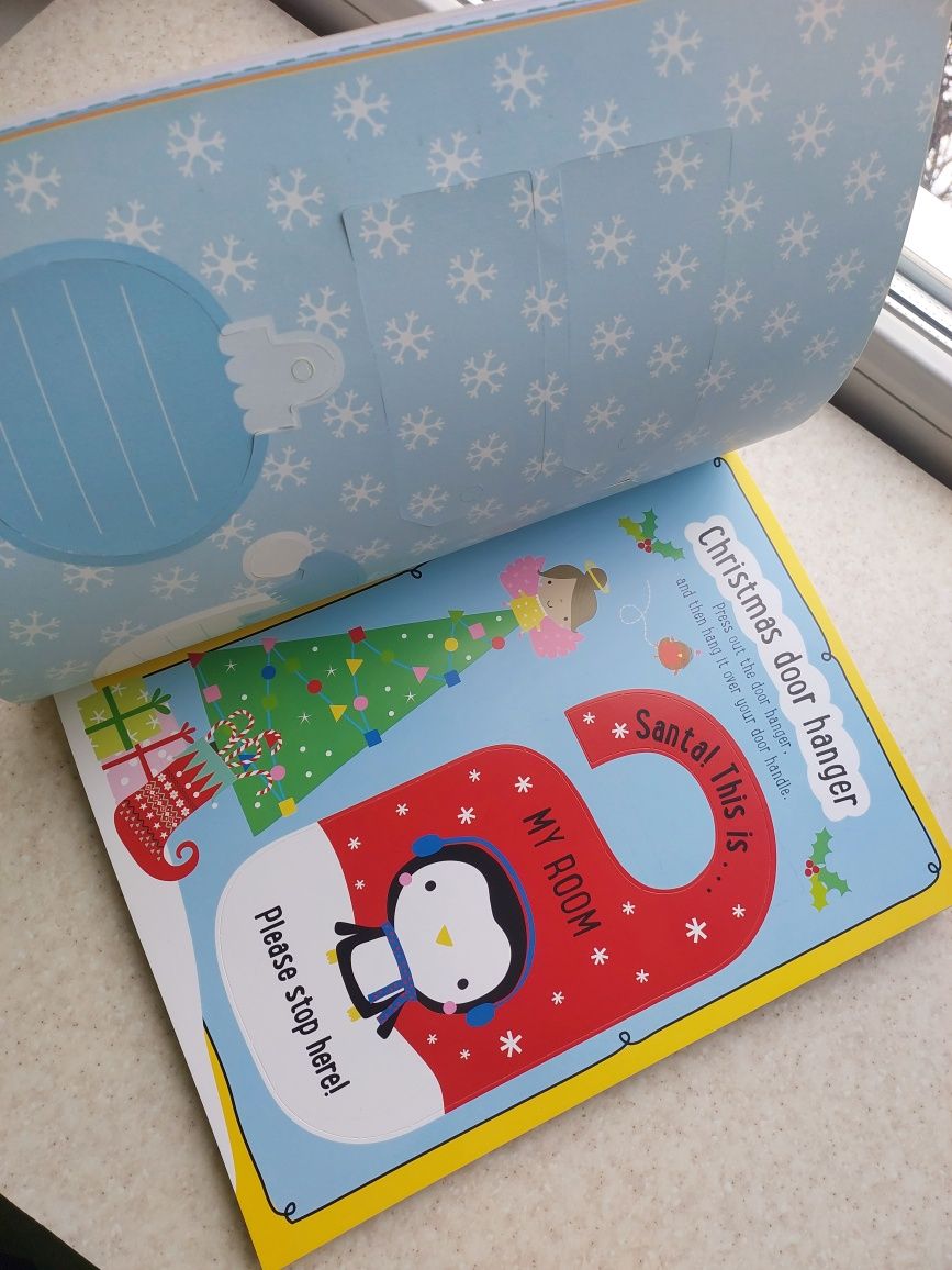 santa stop here sticker activity book головоломки д/ дітей англійською