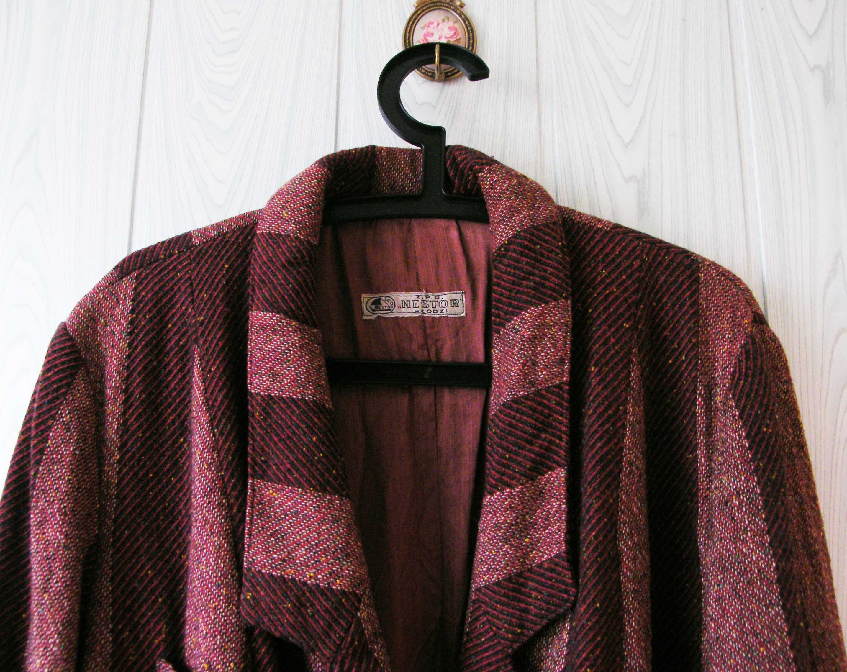 Marynarka midi Vintage PRL Unikat - Dom mody Nestor
