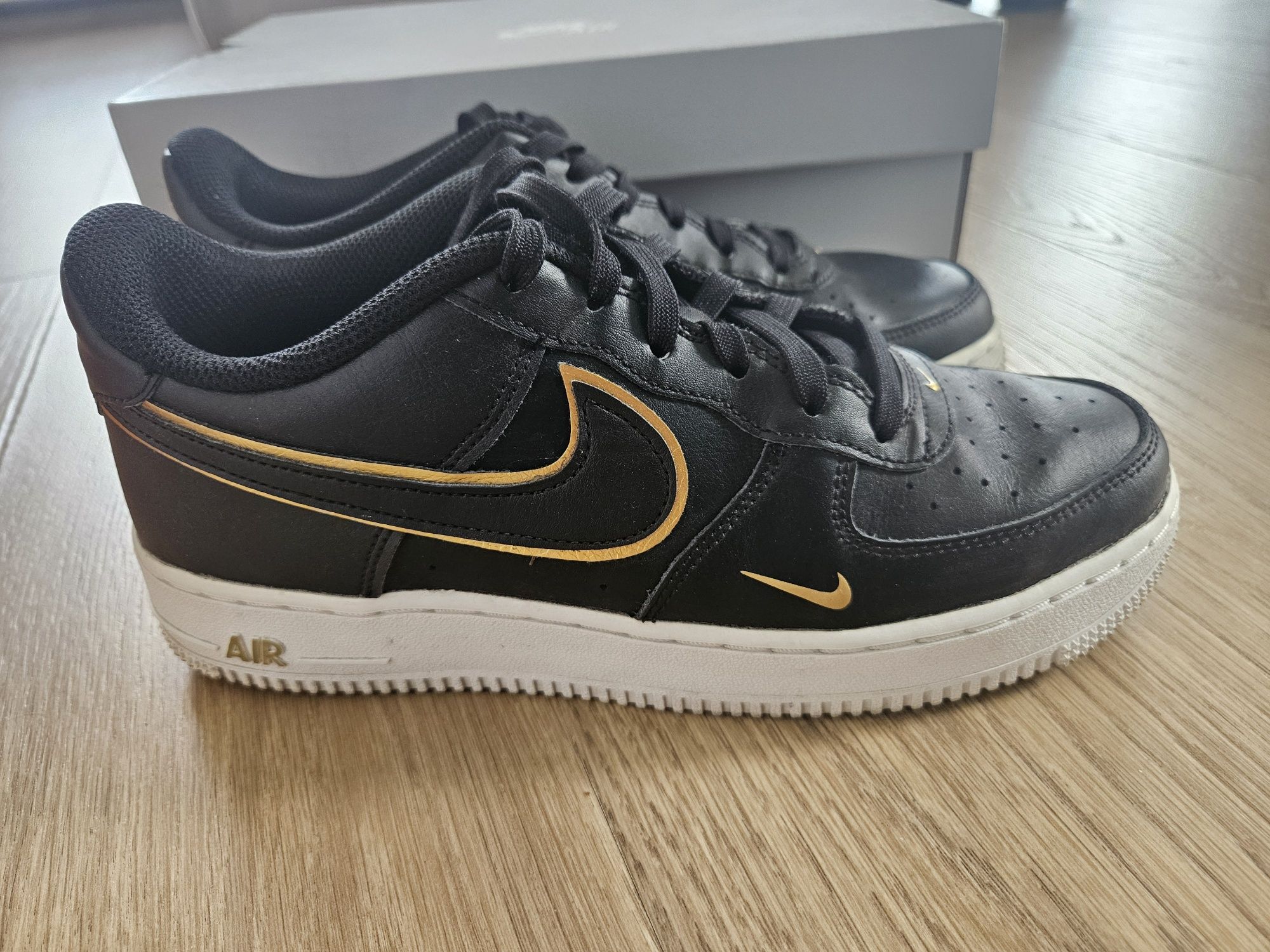 Nike Air Force 1 czarno złote 38.5