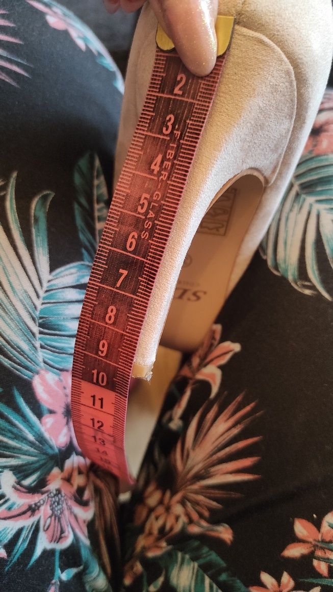 Buty damskie szpilki pudrowe brudny róż