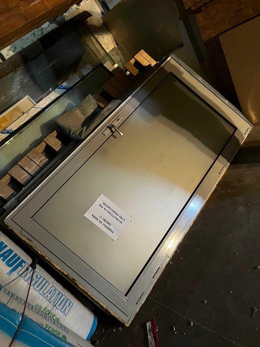 Drzwi szklano aluminiowe 90 lewe kolor RAL 9006 5 szt