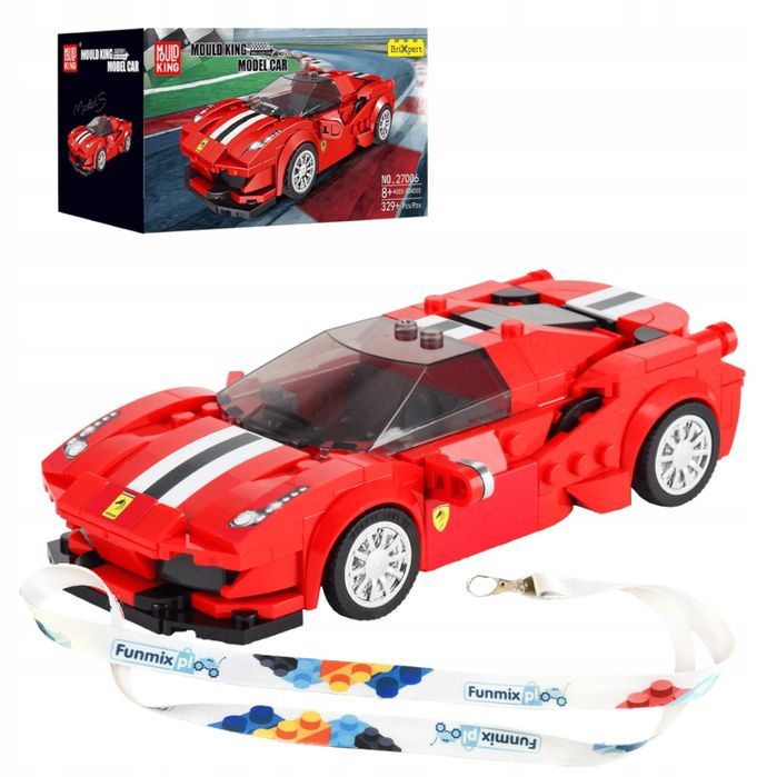 Klocki 364 el. GTB 488 wyścigowa gablota Mould King 27006