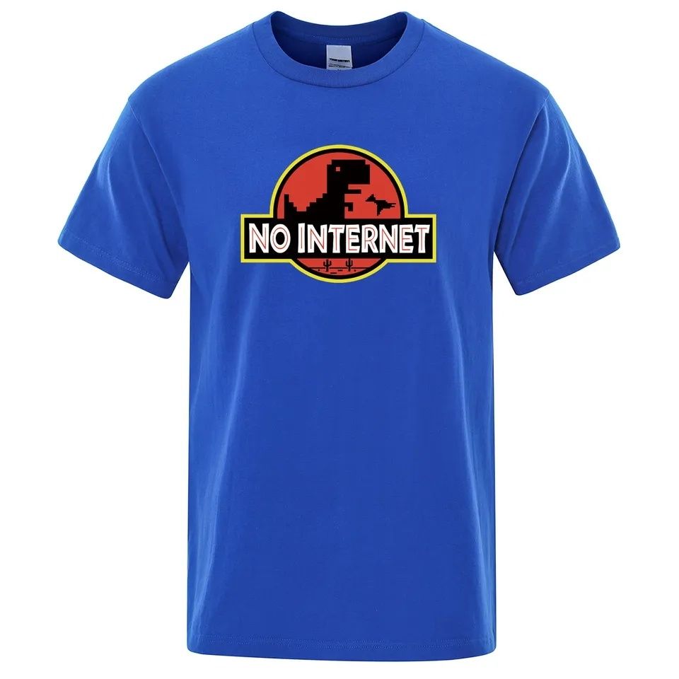 T-shirt Jurassic Park "no internet"