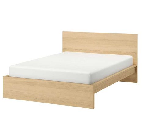 duże łóżko ikea Malm 180x200 plus materac VALEVÅG w cenie