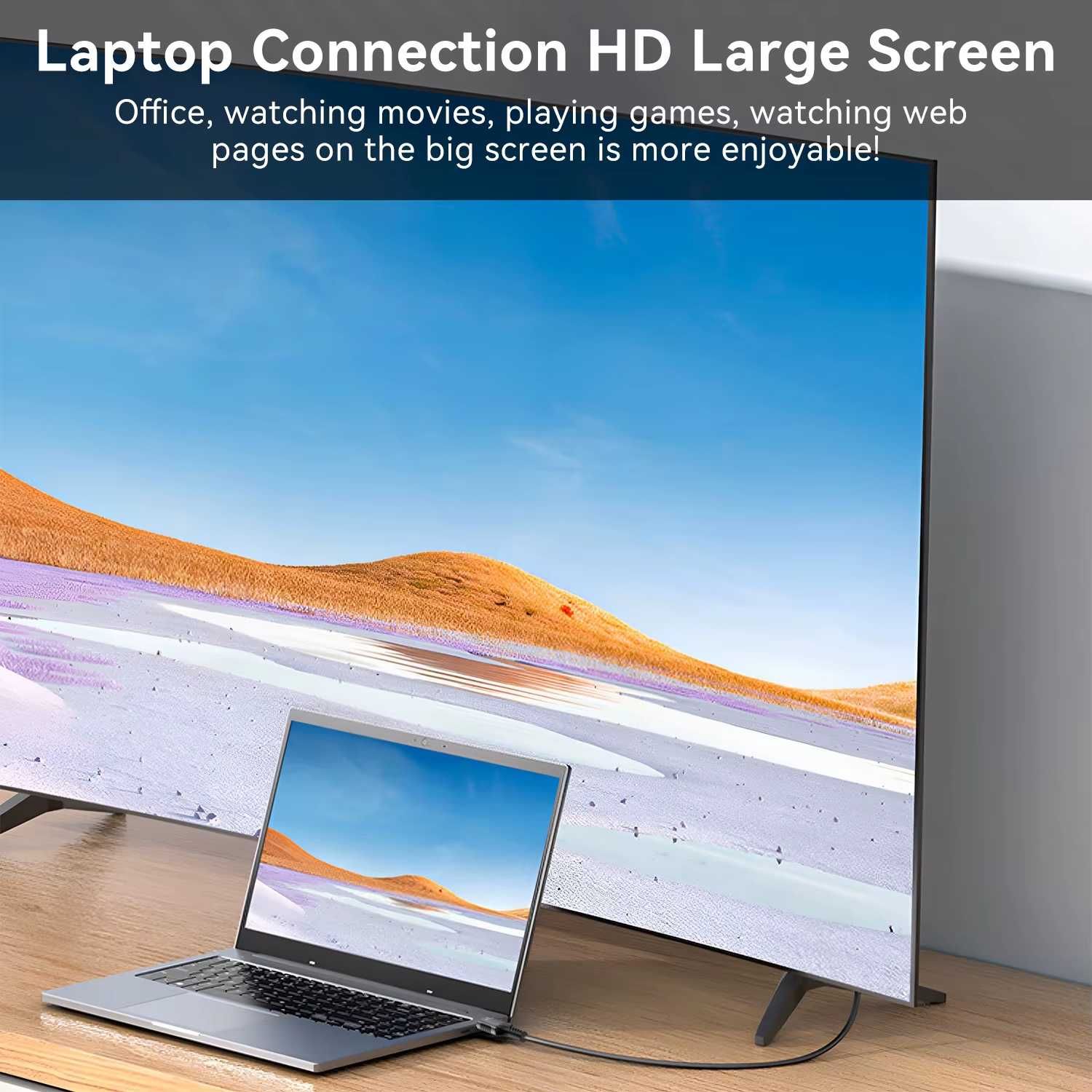 Кабель мультимедийный DisplayPort to HDMI 4K60Hz UltraHD 2 метра