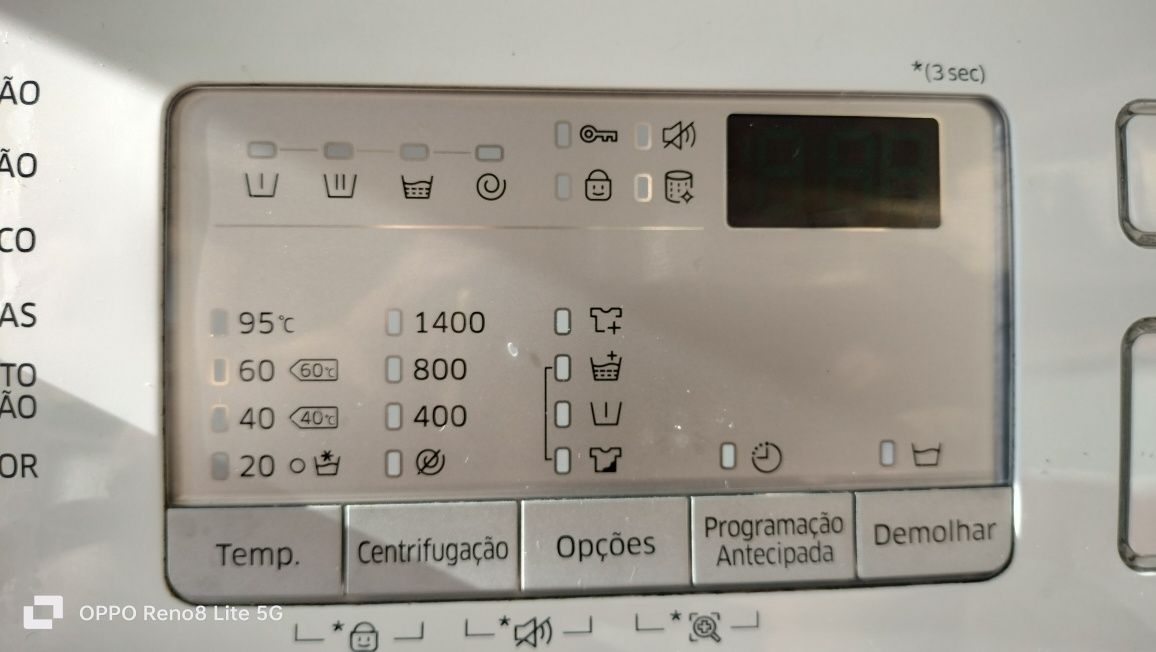 Máquina de lavar roupa Samsung eco bubble 9kg  1400rpm motor inverter