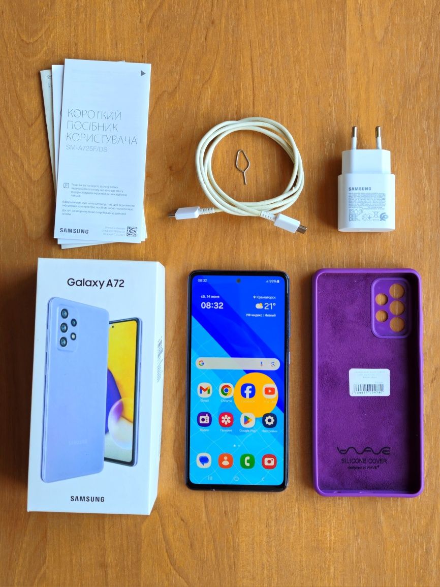Samsung A72 2-sim Snapdragon 4K 8ядер Оригинал Galaxy Смартфон Телефон