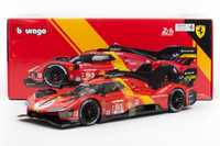 Ferrari 499P 3.0l Turbo V6 #51 Winner Le Mans 2023 Bburago 1:18