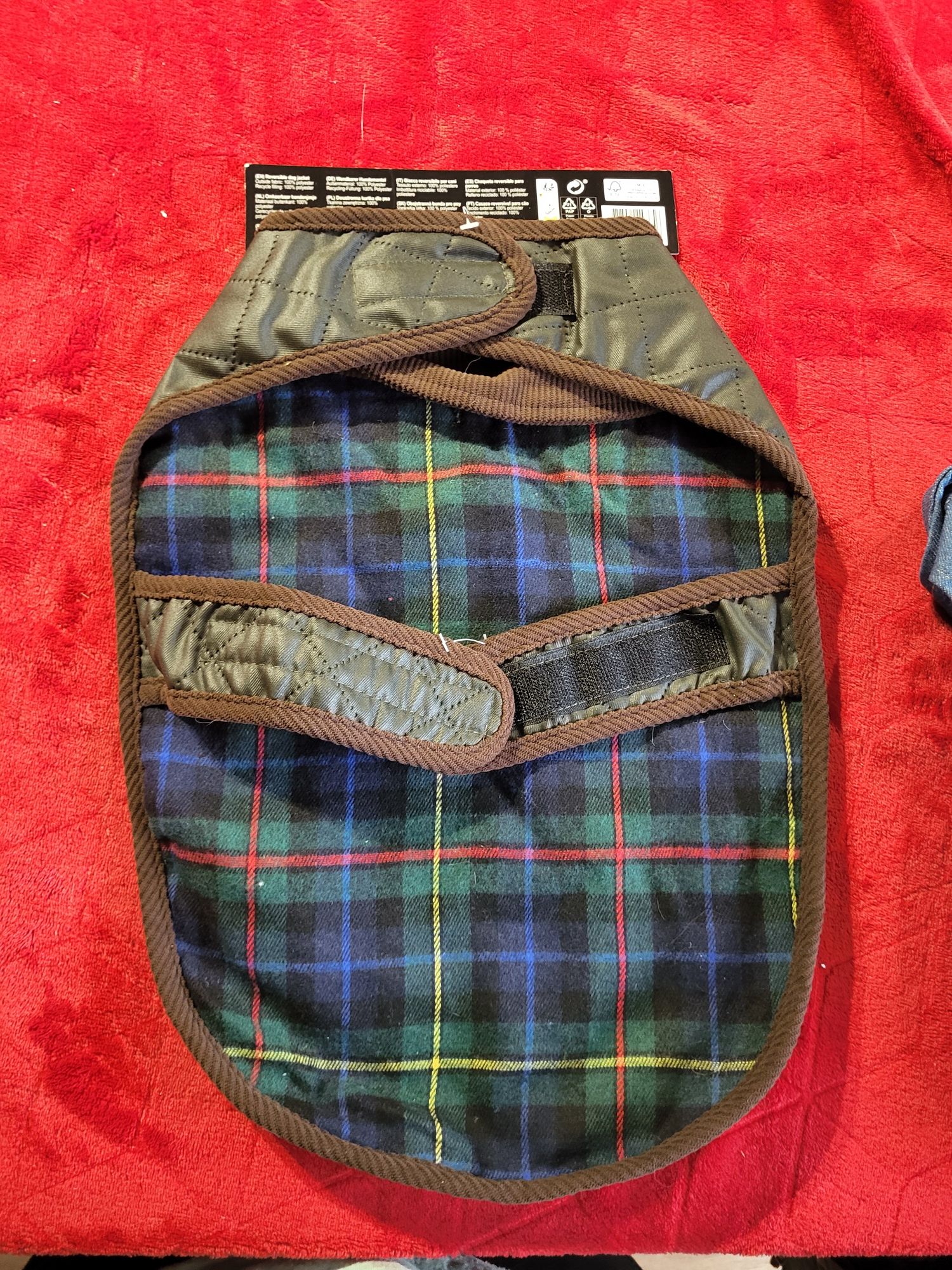 Dwustronna kurtka dla psa M dł 38 cm